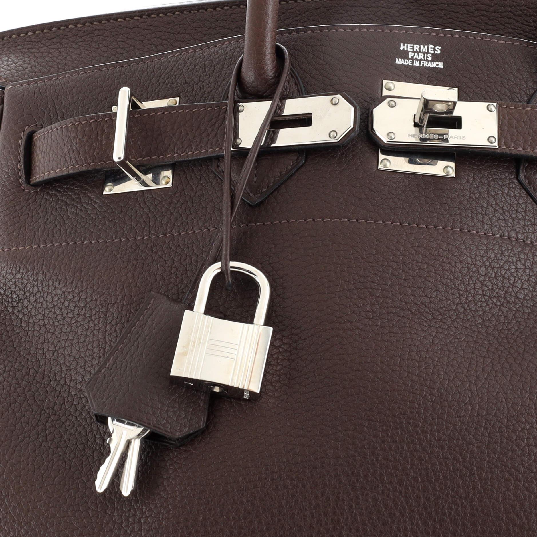 Hermes HAC Birkin Bag Havane Fjord with Palladium Hardware 40 3