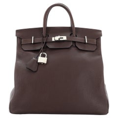 Hermès - Sac Birkin HAC - Fjord Havane avec accessoires en palladium 40