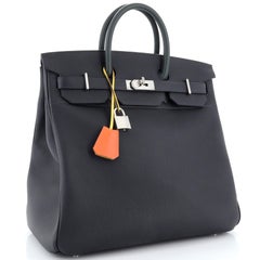Hermes HAC Birkin Bag Multicolor Togo and Evercolor with Palladium Hardware 40
