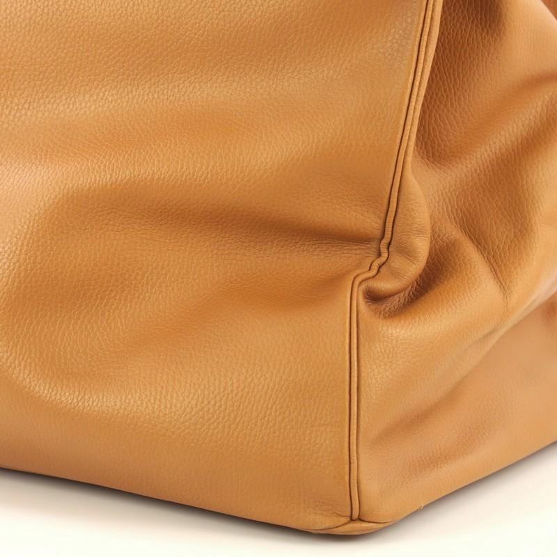 Women's Hermes HAC Birkin Bag Natural Ardennes with Gold Hardware 55