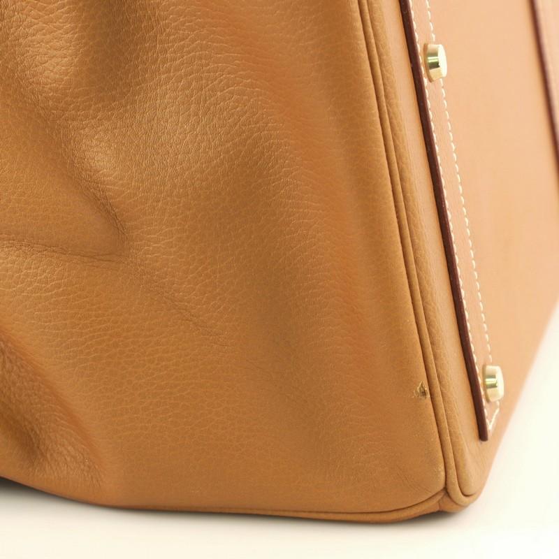 Hermes HAC Birkin Bag Natural Ardennen mit Gold Hardware 55 4
