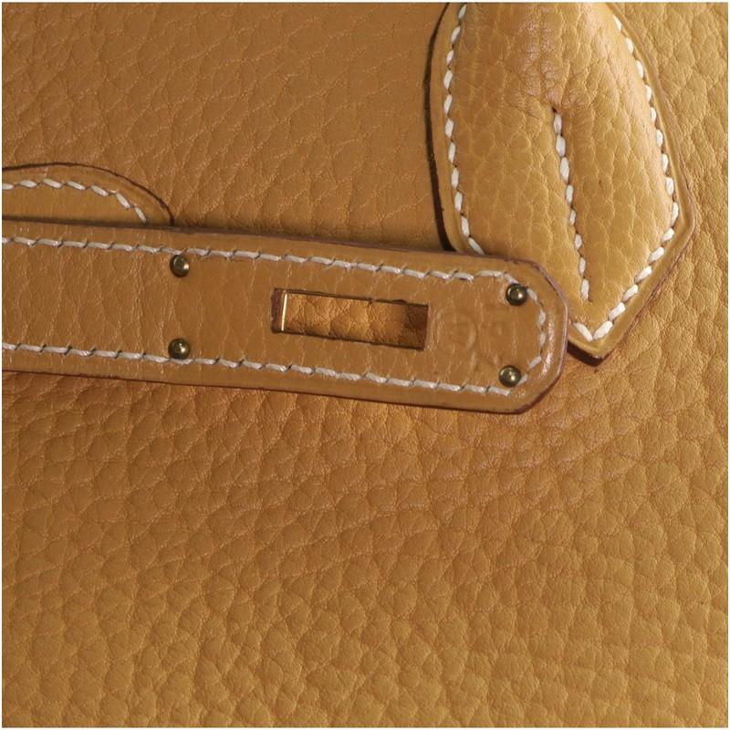 Hermes HAC Birkin Bag Natural Sable Fjord with Gold Hardware 32 2