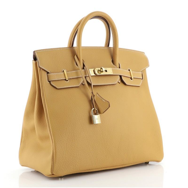 Hermes HAC Birkin Tasche natürlichen Zobel Fjord mit Gold Hardware 32 (Braun)