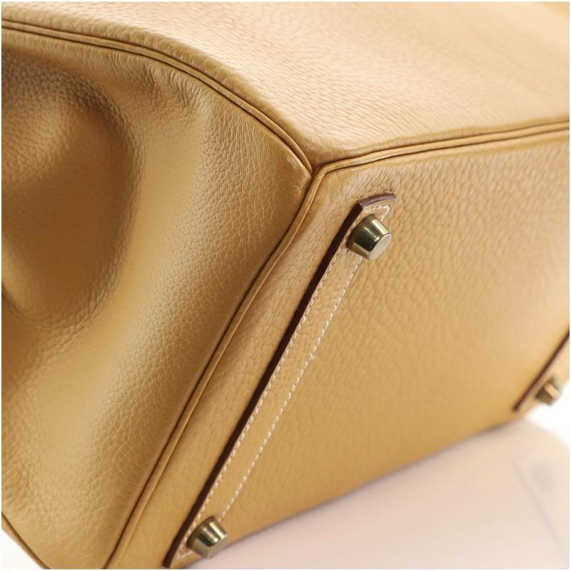 Hermes HAC Birkin Tasche natürlichen Zobel Fjord mit Gold Hardware 32 3