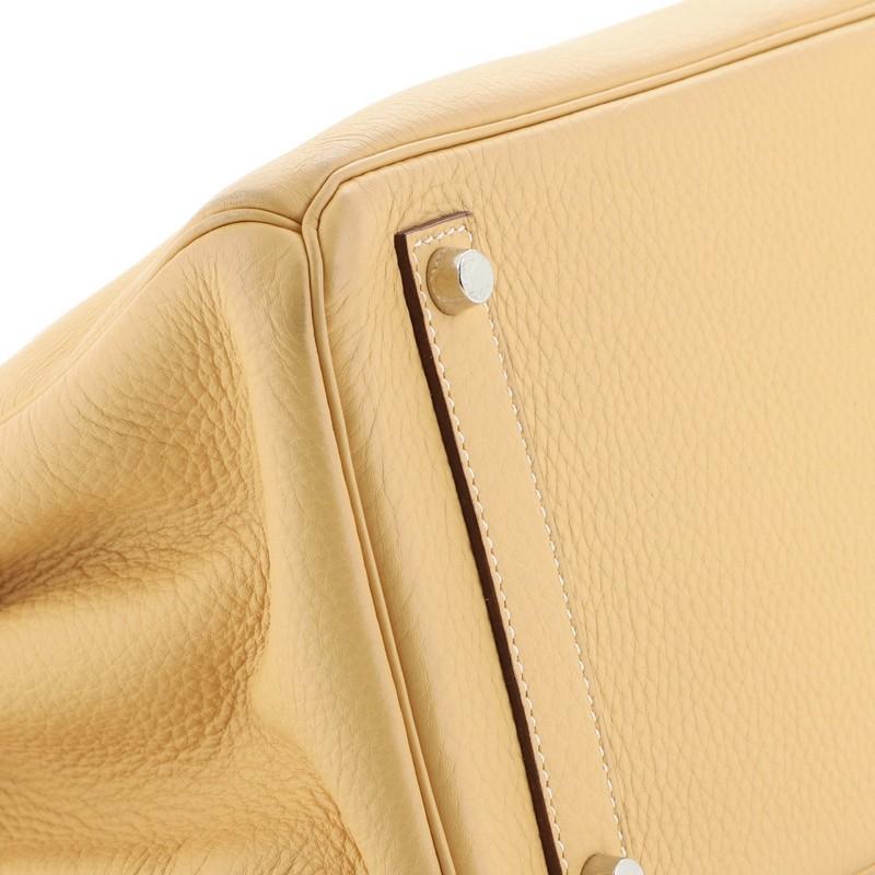 Hermes HAC Birkin Bag Natural Sable Togo with Brushed Palladium Hardware 32 1