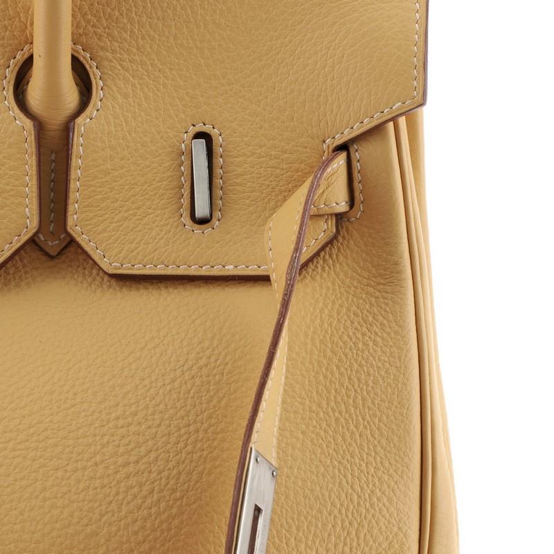 Hermes HAC Birkin Bag Natural Sable Togo with Brushed Palladium Hardware 32 3