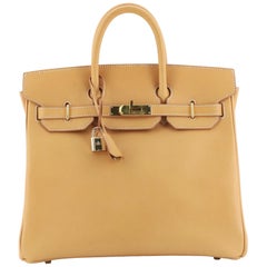 Hermes HAC Birkin Bag Natural Vache Natural with Gold Hardware 32