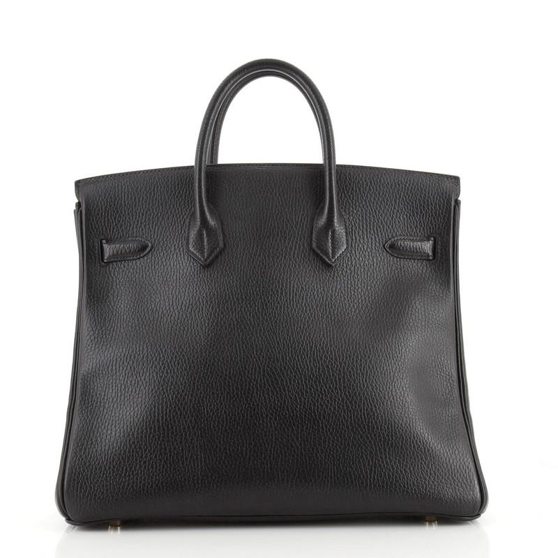 Hermes HAC Birkin Bag Noir Ardennes with Gold Hardware 32 In Good Condition In NY, NY