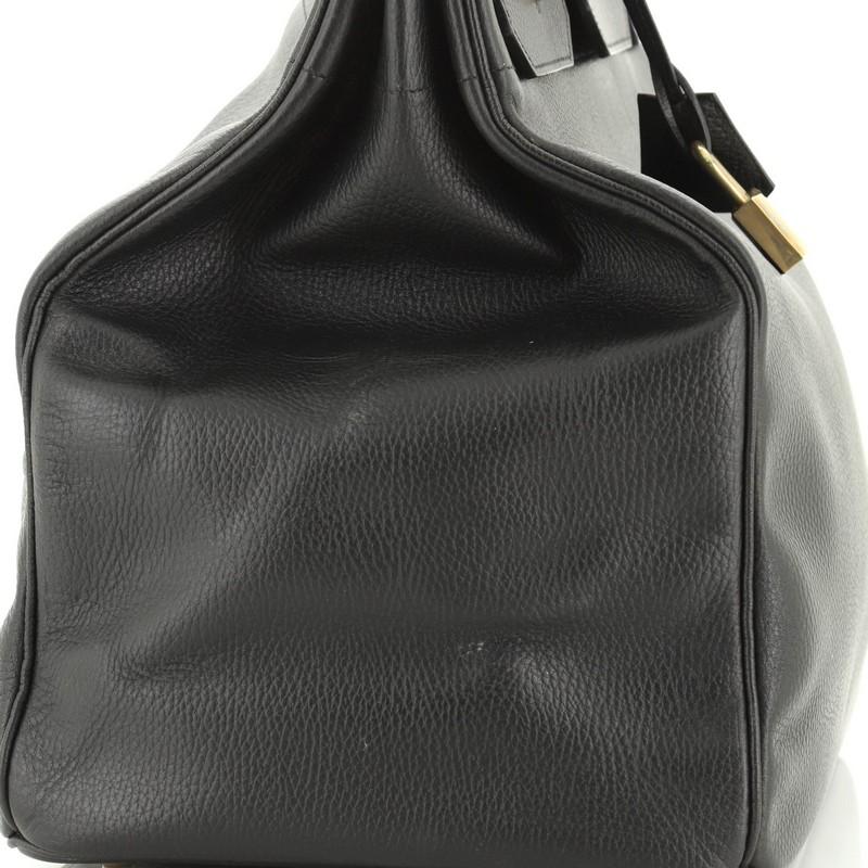 Hermes HAC Birkin Bag Noir Ardennes with Gold Hardware 45 4