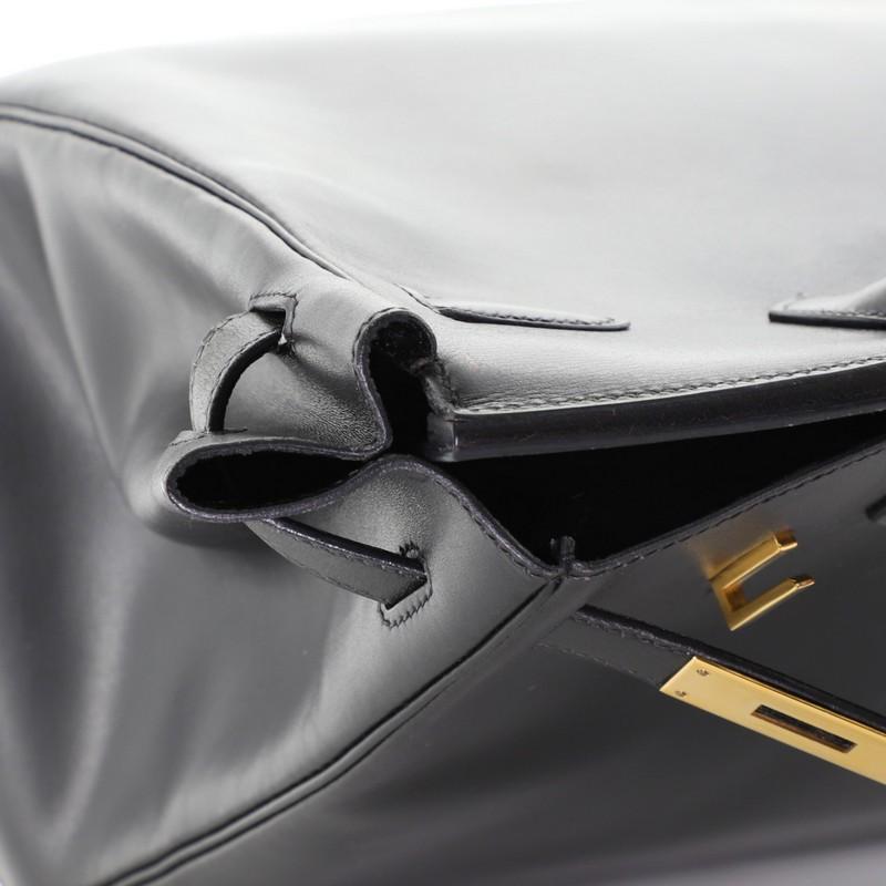 Hermes HAC Birkin Bag Noir Box Calf with Gold Hardware 32 3