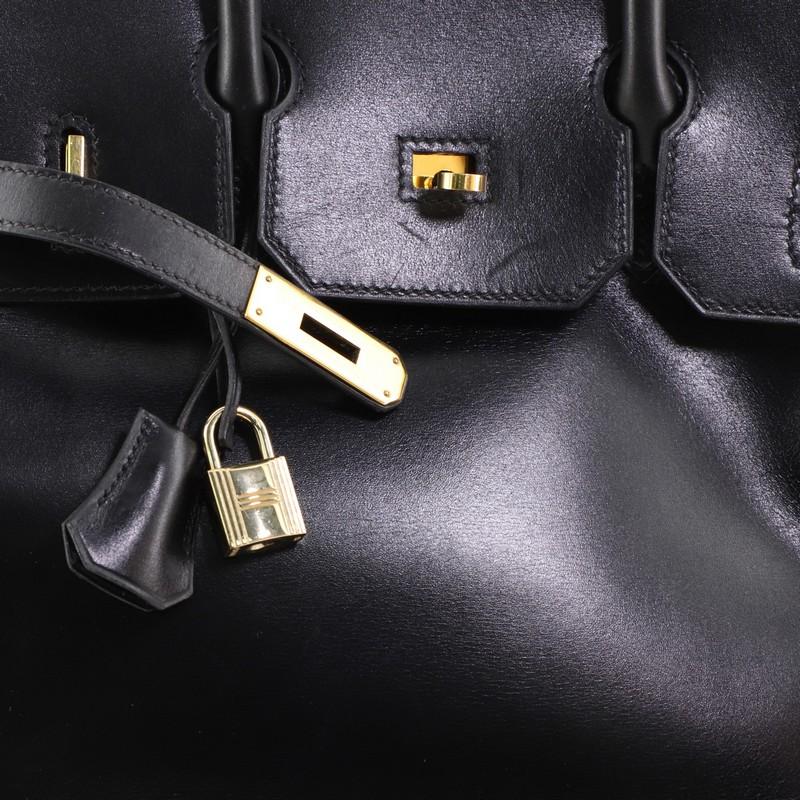 Hermes HAC Birkin Bag Noir Box Calf with Gold Hardware 32 2