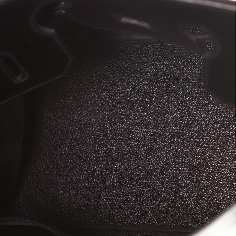 da uomo o donna Hermes HAC Birkin Borsa Noir Box Vitello con Hardware Palladium 32