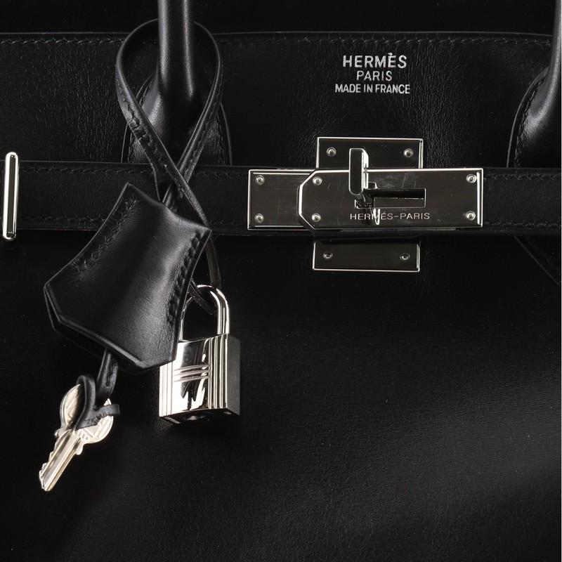Hermes HAC Birkin Borsa Noir Box Vitello con Hardware Palladium 32 3
