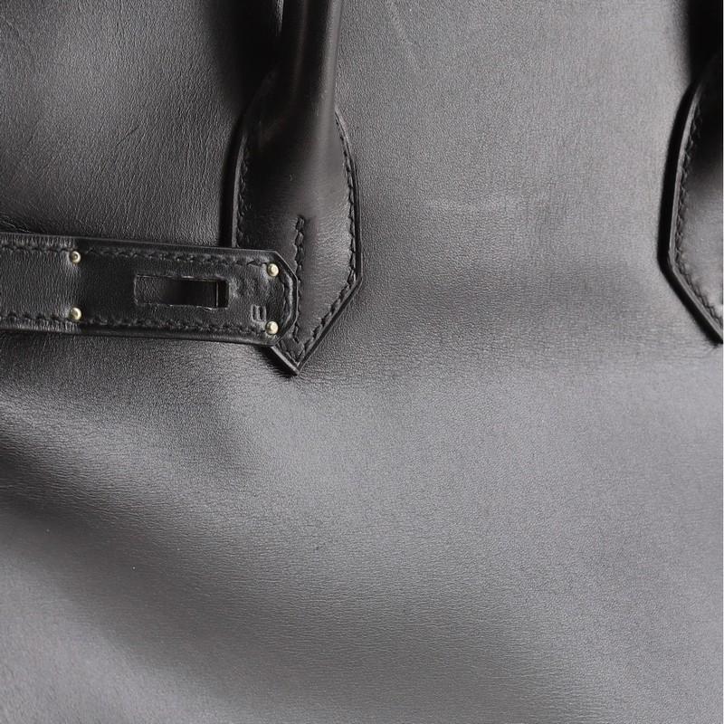 Hermes HAC Birkin Borsa Noir Box Vitello con Hardware Palladium 32 4