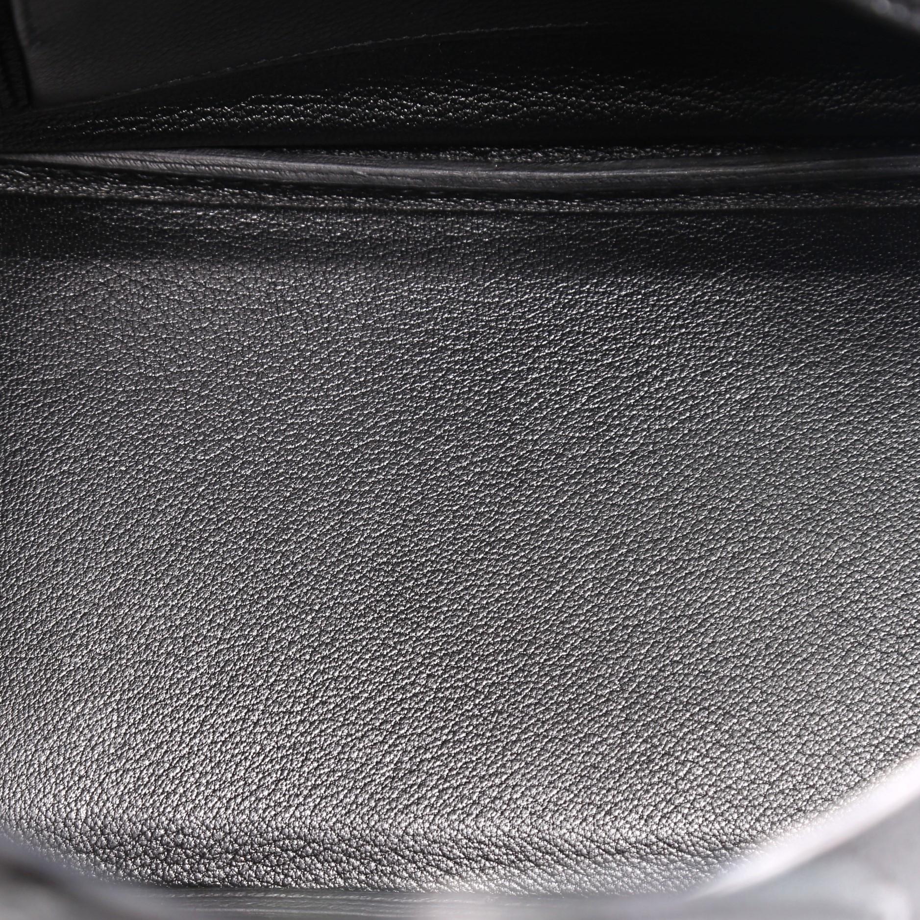 Black Hermes HAC Birkin Bag Noir Chevre de Coromandel with Palladium Hardware 28