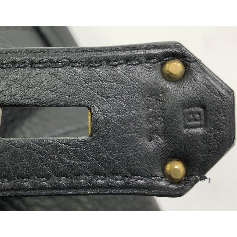 Hermes HAC Birkin Bag Noir Clemence with Gold Hardware 50 5