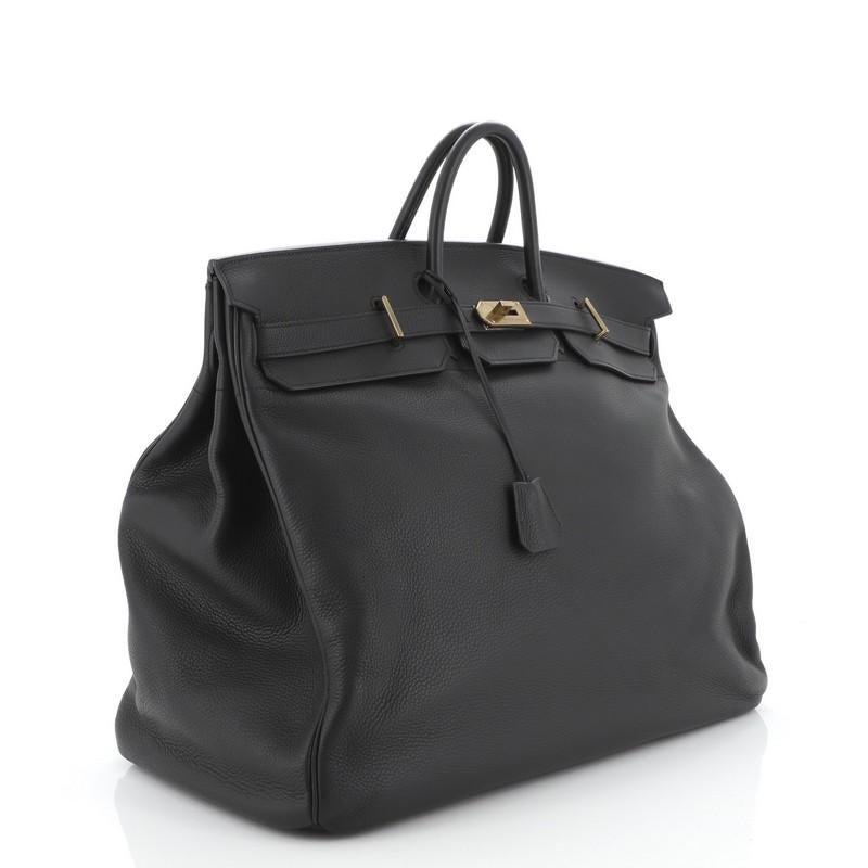 Condition: Very good. Heavy loss of shape on exterior. Moderate wear on base, opening corners and handles, indentations in interior, scratches on hardware.
Accessories: Keys, Lock, Clochette
Measurements: Handle Drop 4