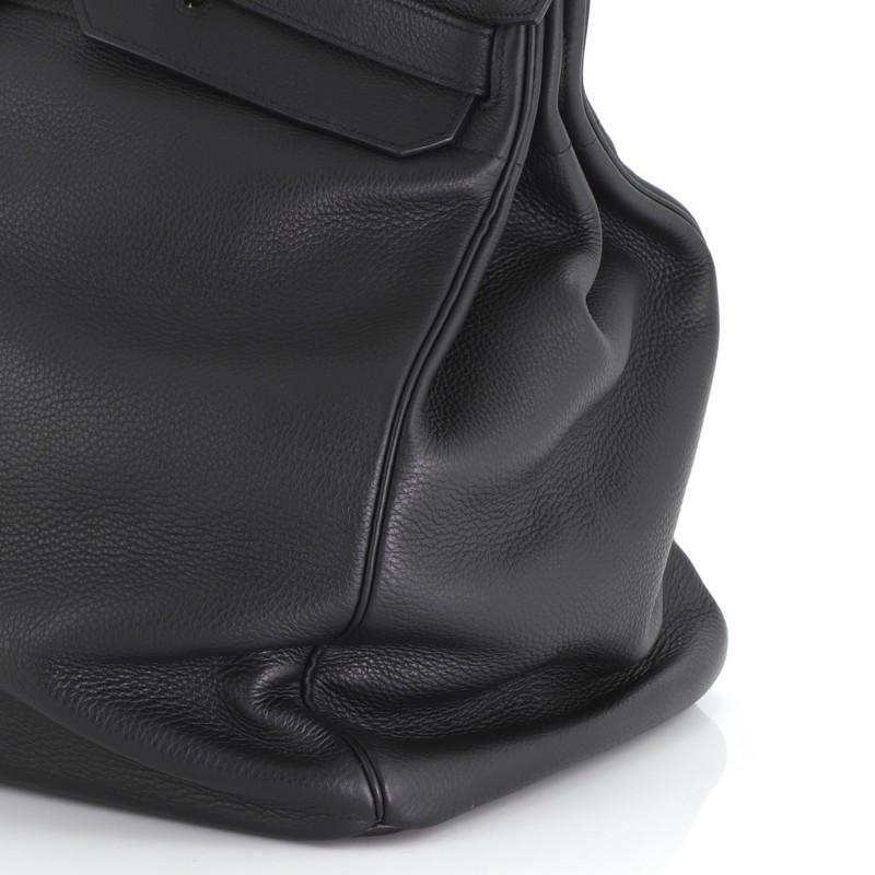 Hermes HAC Birkin Bag Noir Clemence with Gold Hardware 50 1