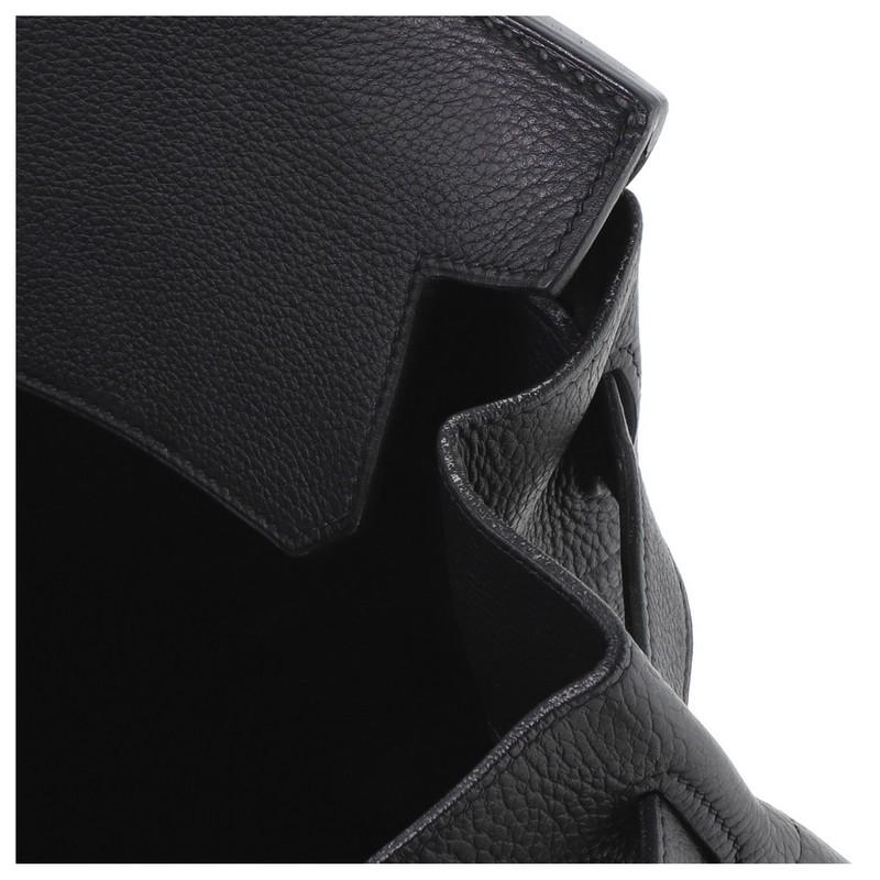 Hermes HAC Birkin Bag Noir Clemence with Gold Hardware 50 2