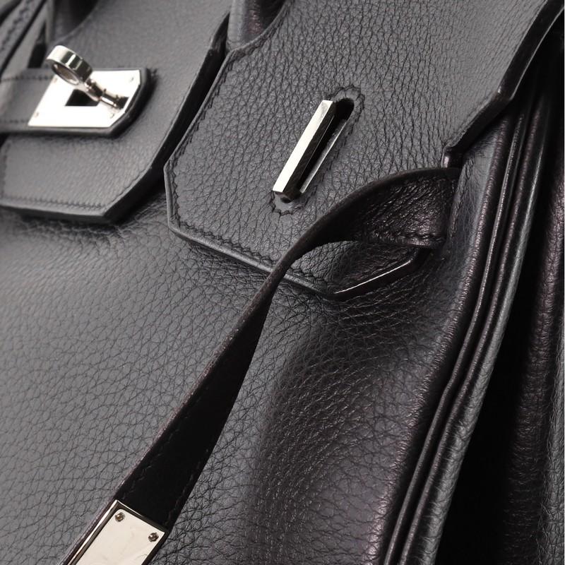 Hermes HAC Birkin Bag Noir Togo with Palladium Hardware 32 5