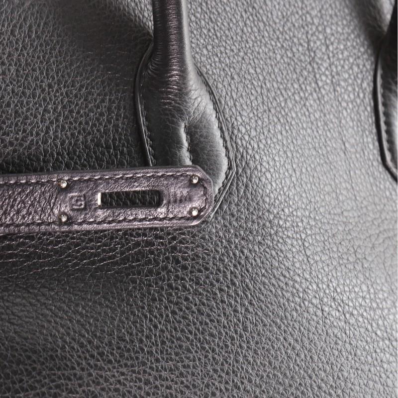 Hermes HAC Birkin Bag Noir Togo with Palladium Hardware 32 6