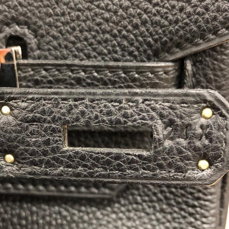 Hermes HAC Birkin Bag Noir Togo with Palladium Hardware 32 2