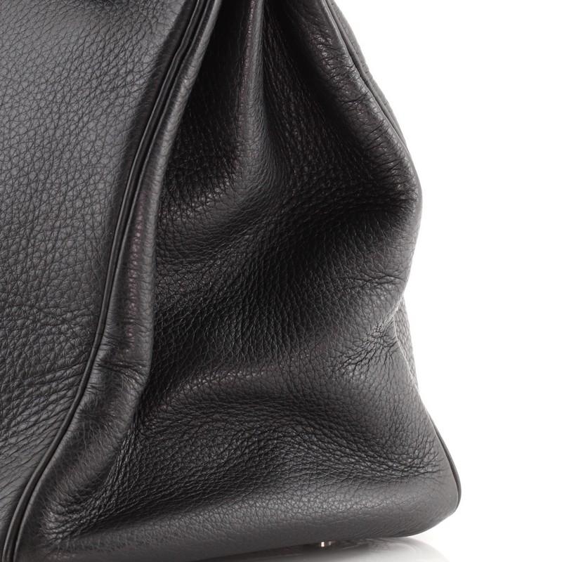Hermes HAC Birkin Bag Noir Togo with Palladium Hardware 32 2