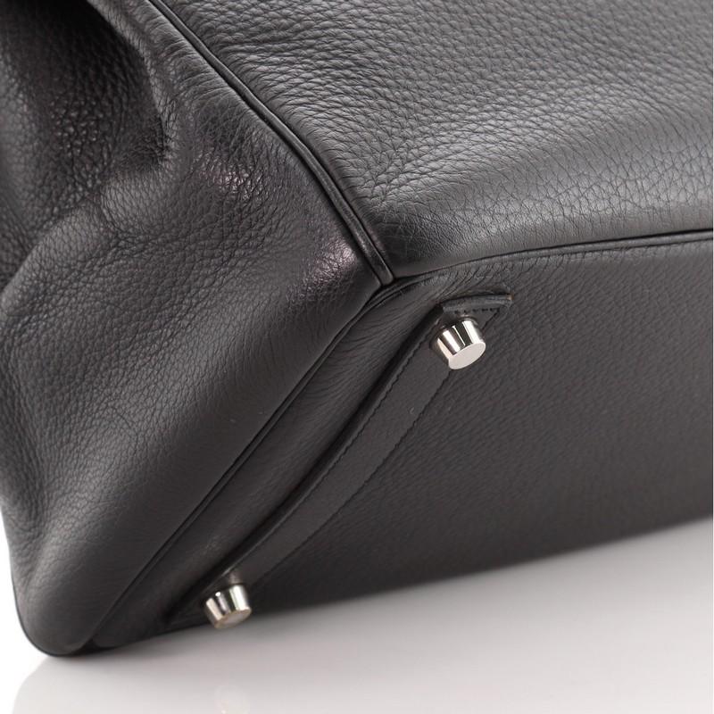 Hermes HAC Birkin Bag Noir Togo with Palladium Hardware 32 4