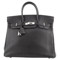 Hermes HAC Birkin Bag Noir Togo with Palladium Hardware 32