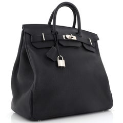 Hermes HAC Birkin Bag Noir Togo with Palladium Hardware 40