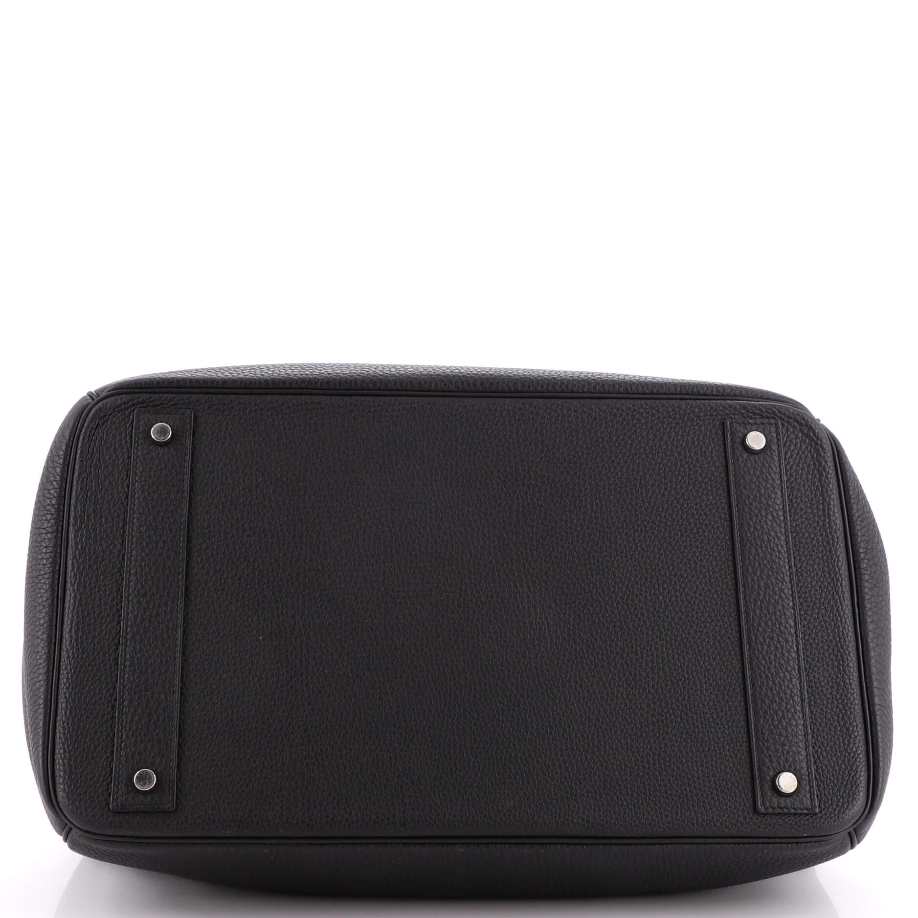 Hermes HAC Birkin Bag Noir Togo with Palladium Hardware 40 1