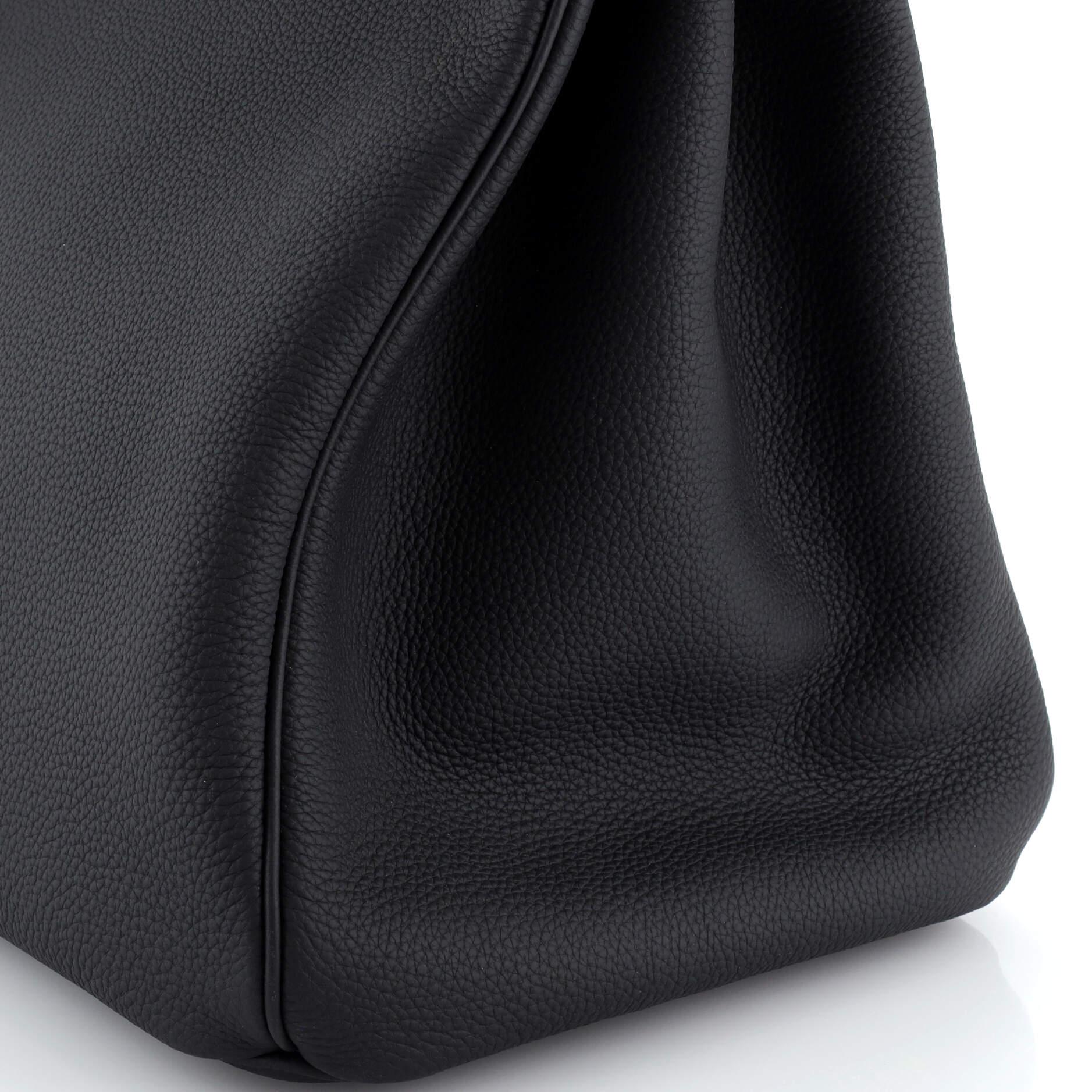 Hermes HAC Birkin Bag Noir Togo with Palladium Hardware 40 3