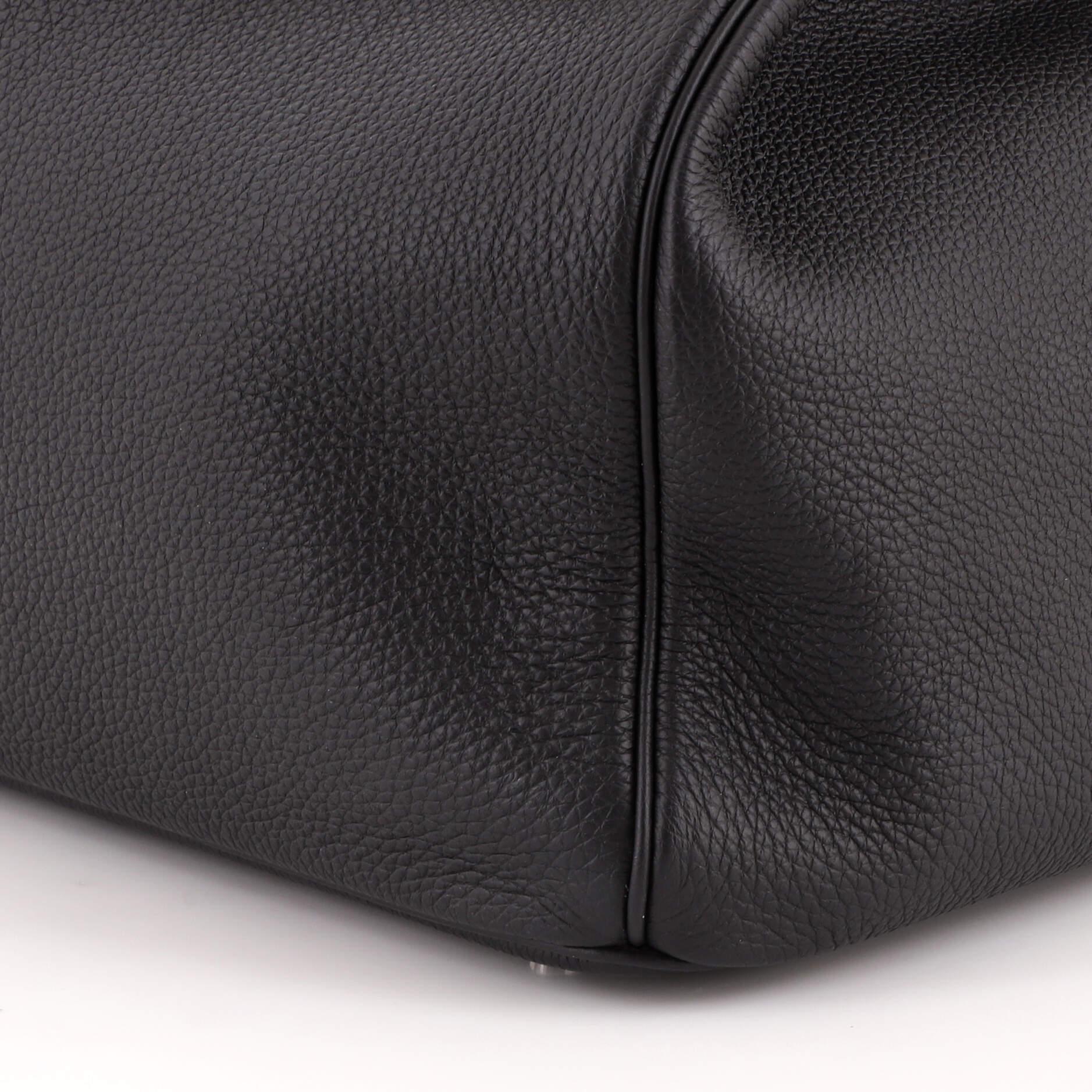 Hermes HAC Birkin Bag Noir Togo with Palladium Hardware 40 4