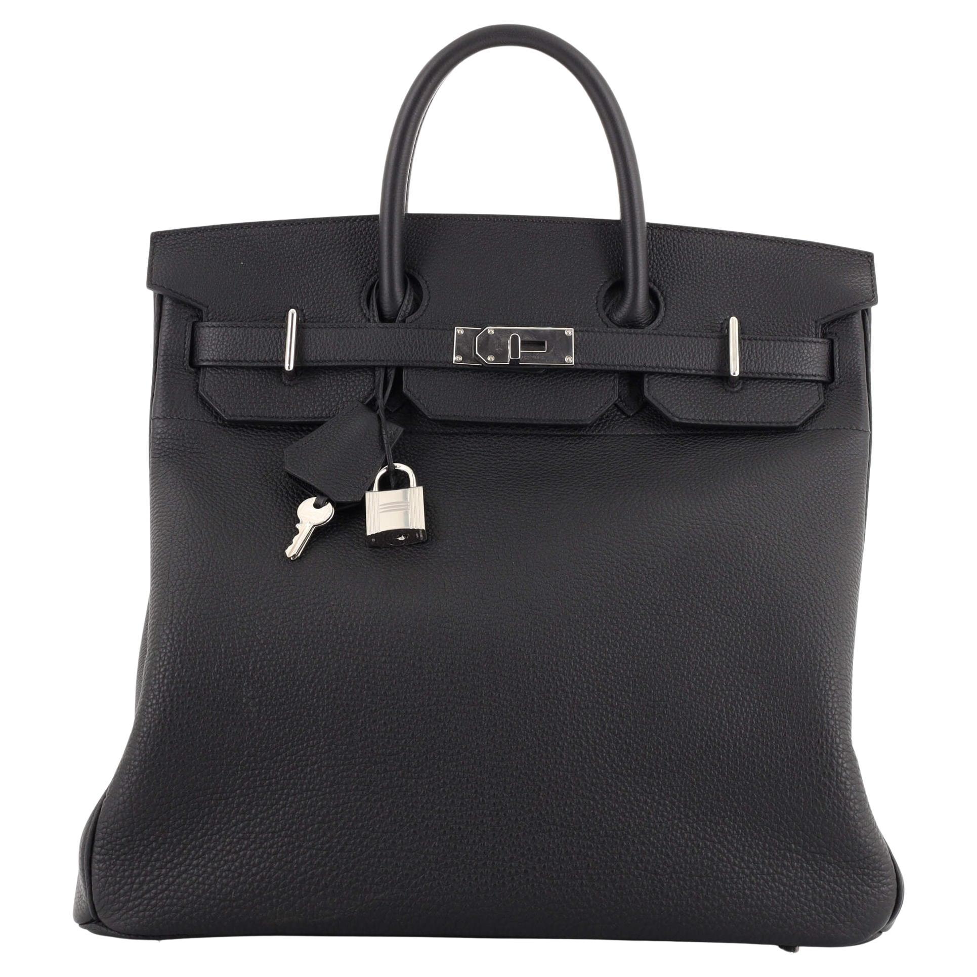 Hermes HAC Birkin Bag Noir Togo with Palladium Hardware 40