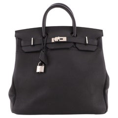 Hermes HAC Birkin Bag Noir Togo with Palladium Hardware 40