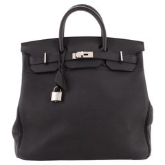 Hermès - Sac Birkin HAC Noir Togo avec accessoires en palladium, 40