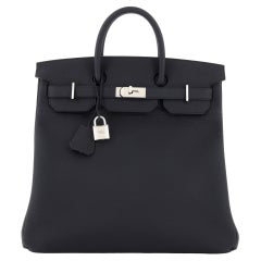 Hermes HAC Birkin Bag Noir Togo with Palladium Hardware 40