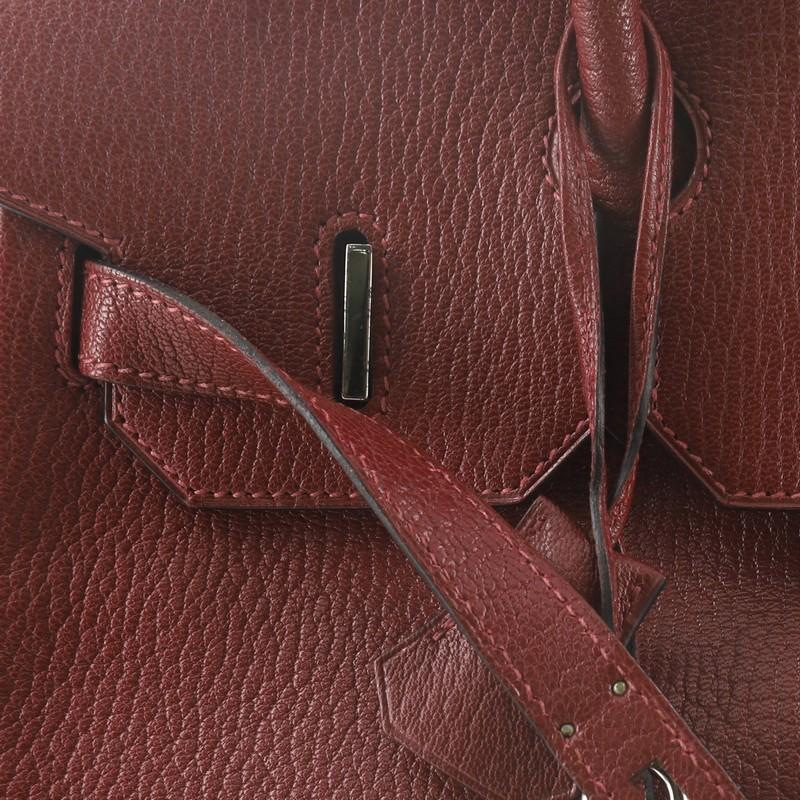 Hermes HAC Birkin Bag Rouge H Chevre de Coromandel with Palladium Hardware 32 3