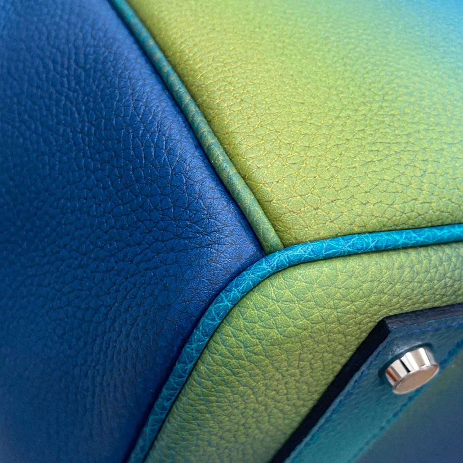 Hermes Hac Cosmos 50cm Togo Leather Brushed Palladium Hardware In New Condition In Sydney, New South Wales