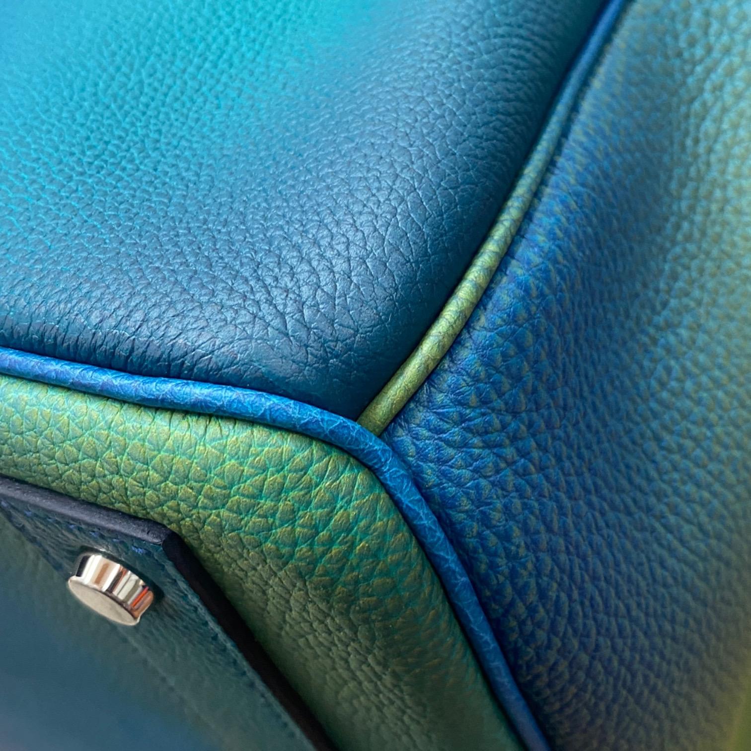 Women's or Men's Hermes Hac Cosmos 50cm Togo Leather Brushed Palladium Hardware