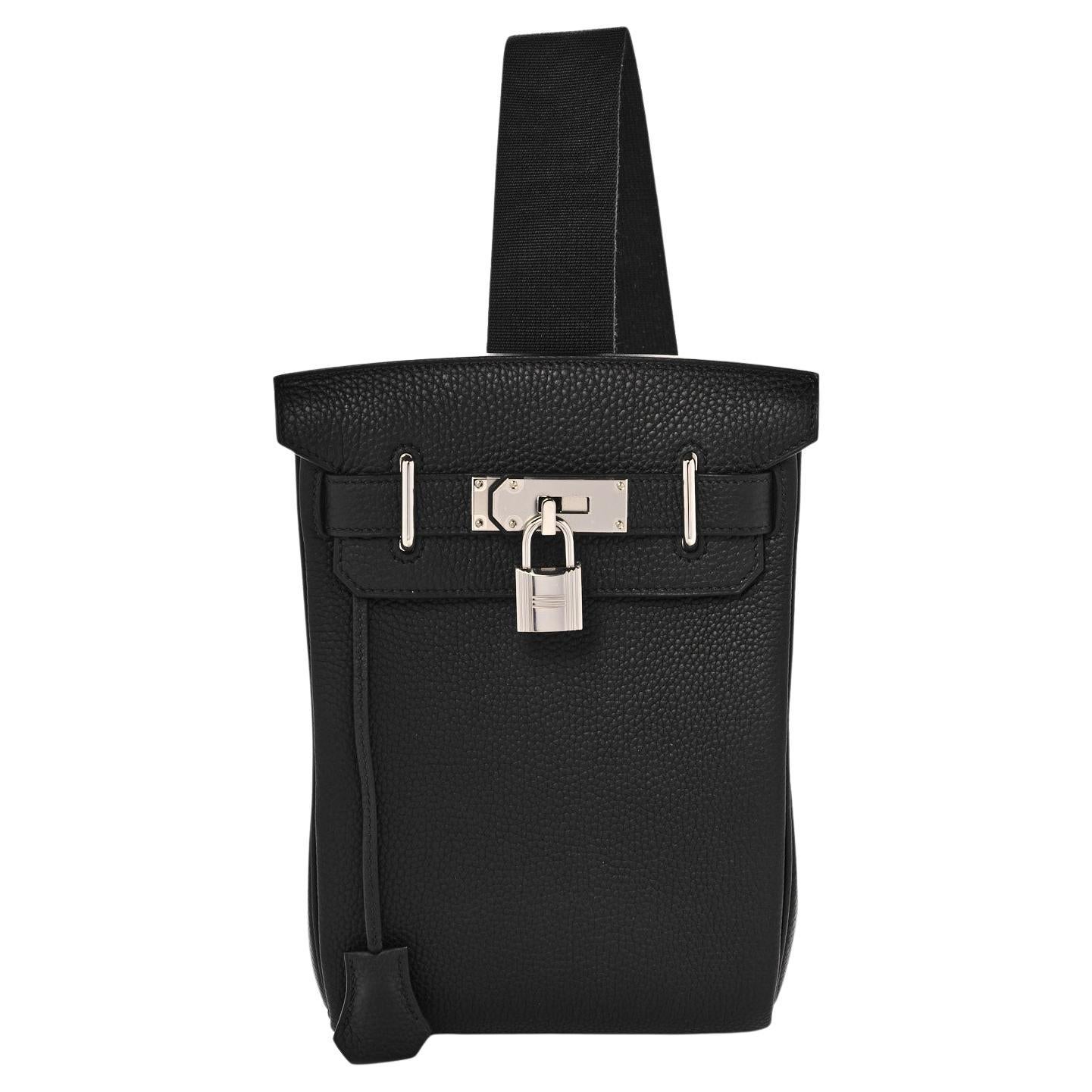 Hermes Hac a Dos PM Backpack Men's Bag Black Togo Palladium Hardware at  1stDibs