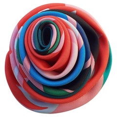 Hermès Hair Clip Frida Flower in Silk Hat Clip Brooch