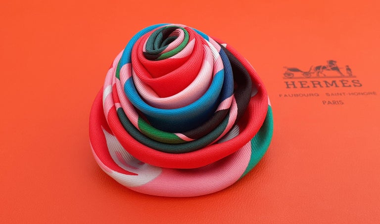 Hermes silk flower brooch or hair pin Hermès Brooch Charm Hair Clip La Fleur Flower in Silk Au  main image 3