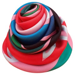 Hermès Hair Clip Frida Flower in Silk Hat Clip Brooch