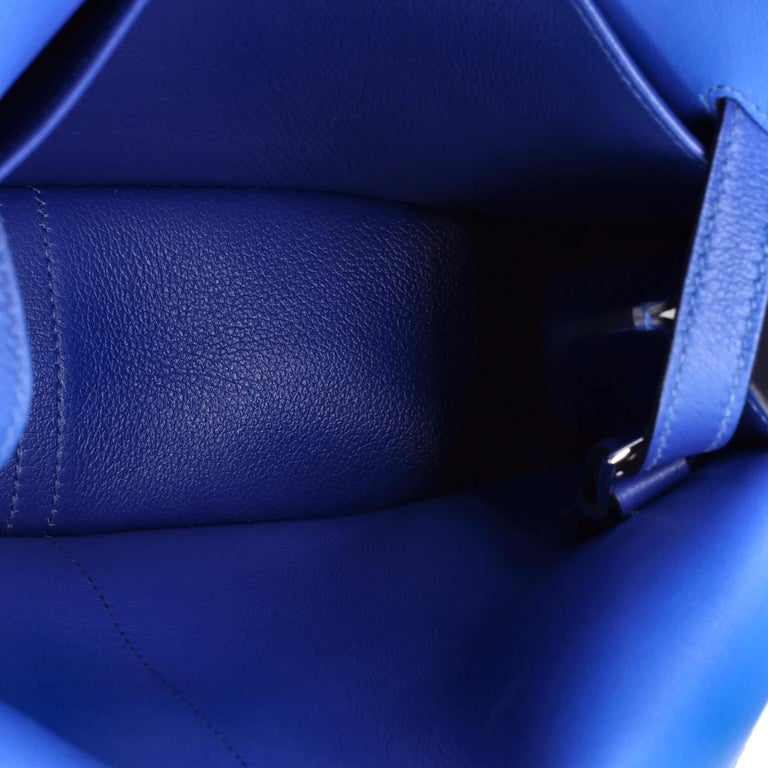 HALZAN 25 HANDLE BAG IN FOUNTAIN BLUE GRAINED CALFSKIN main image 0