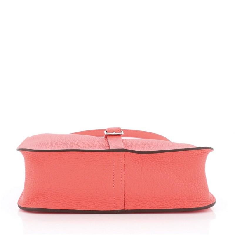 Pink Hermes Halzan Bag Clemence 25