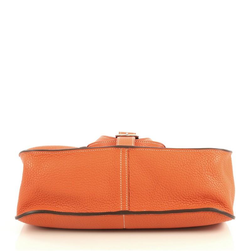 Orange Hermes Halzan Handbag Clemence 31 