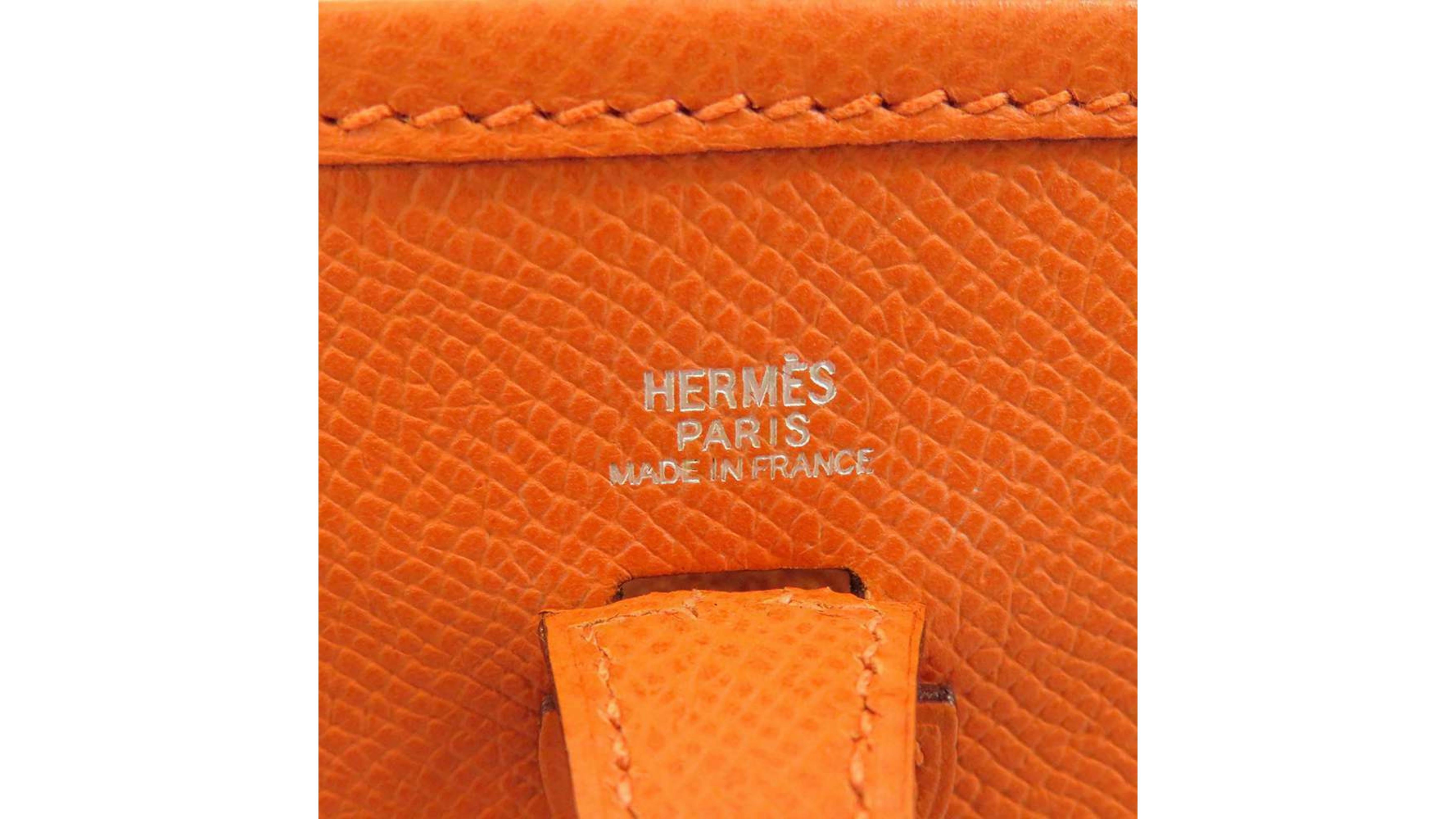 Hermes Hand Bag  Orange Togo Leather  In Excellent Condition In barnsley, GB