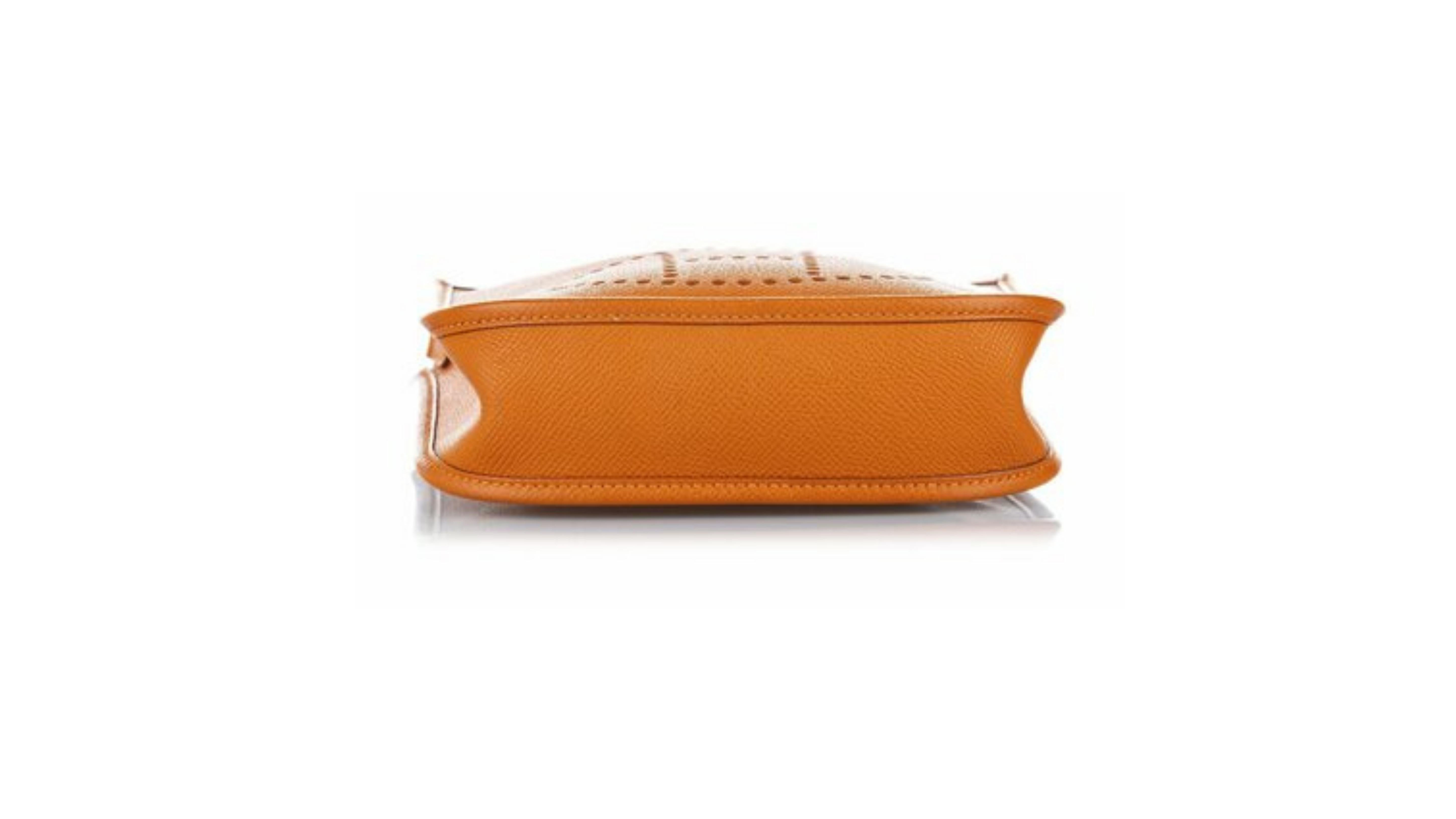 Hermes Hand Bag  Orange Togo Leather  1