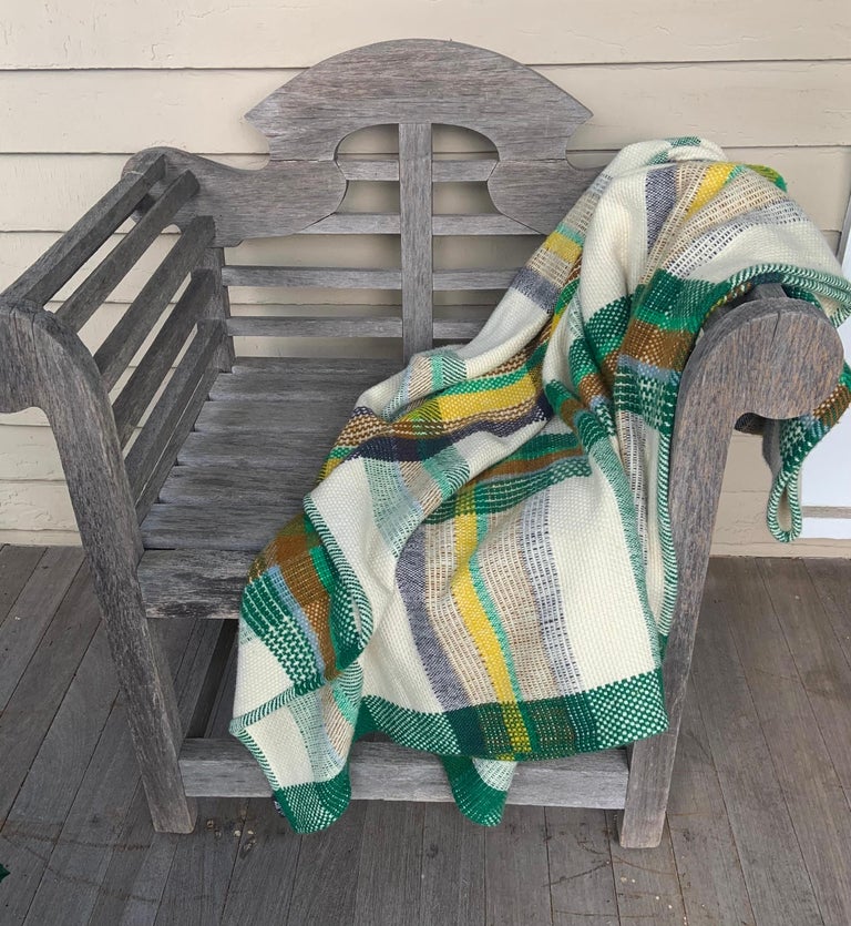 Hermes Hand Made Documented Tartan Plaid Cashmere Blanket or Throw at